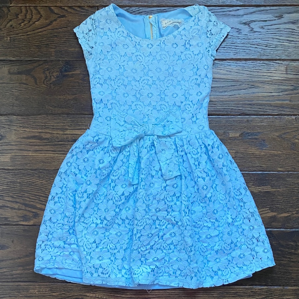 Sky Blue Lace Girls Dress